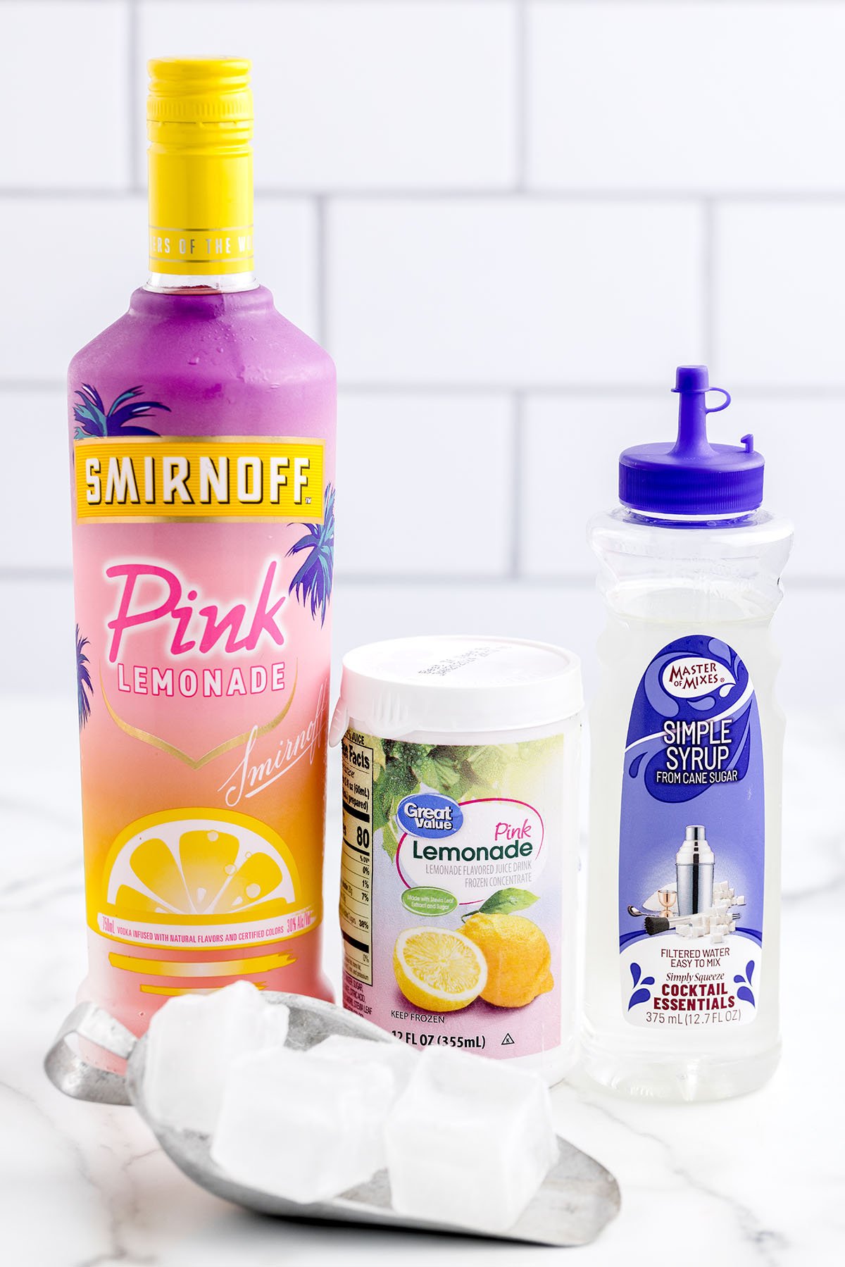 ingredients for Vodka Strawberry Lemonade