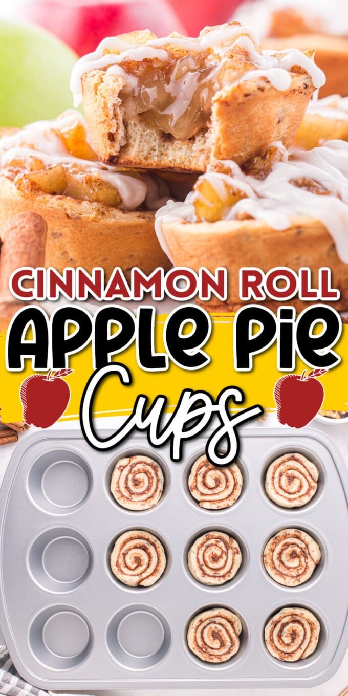 Cinnamon Roll Apple Pie Cups pinterest