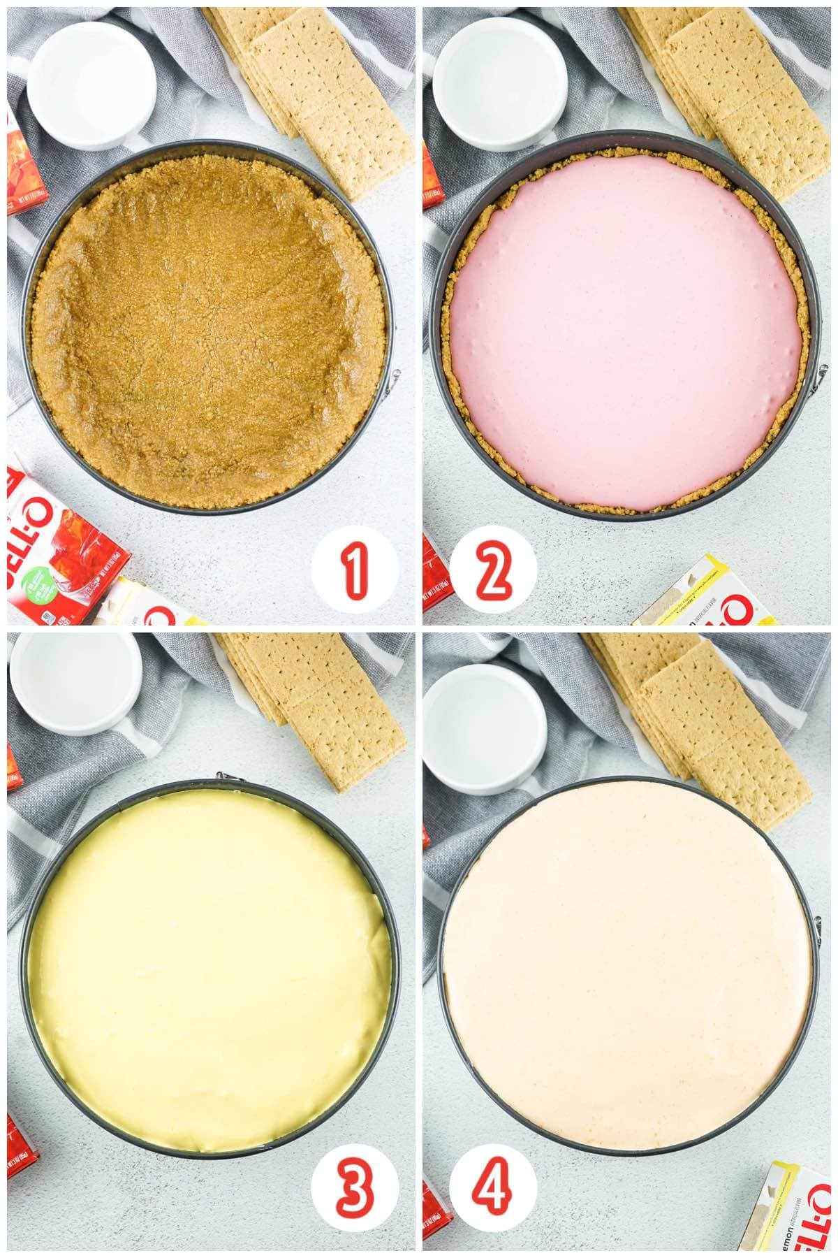 collage process layered jello pie
