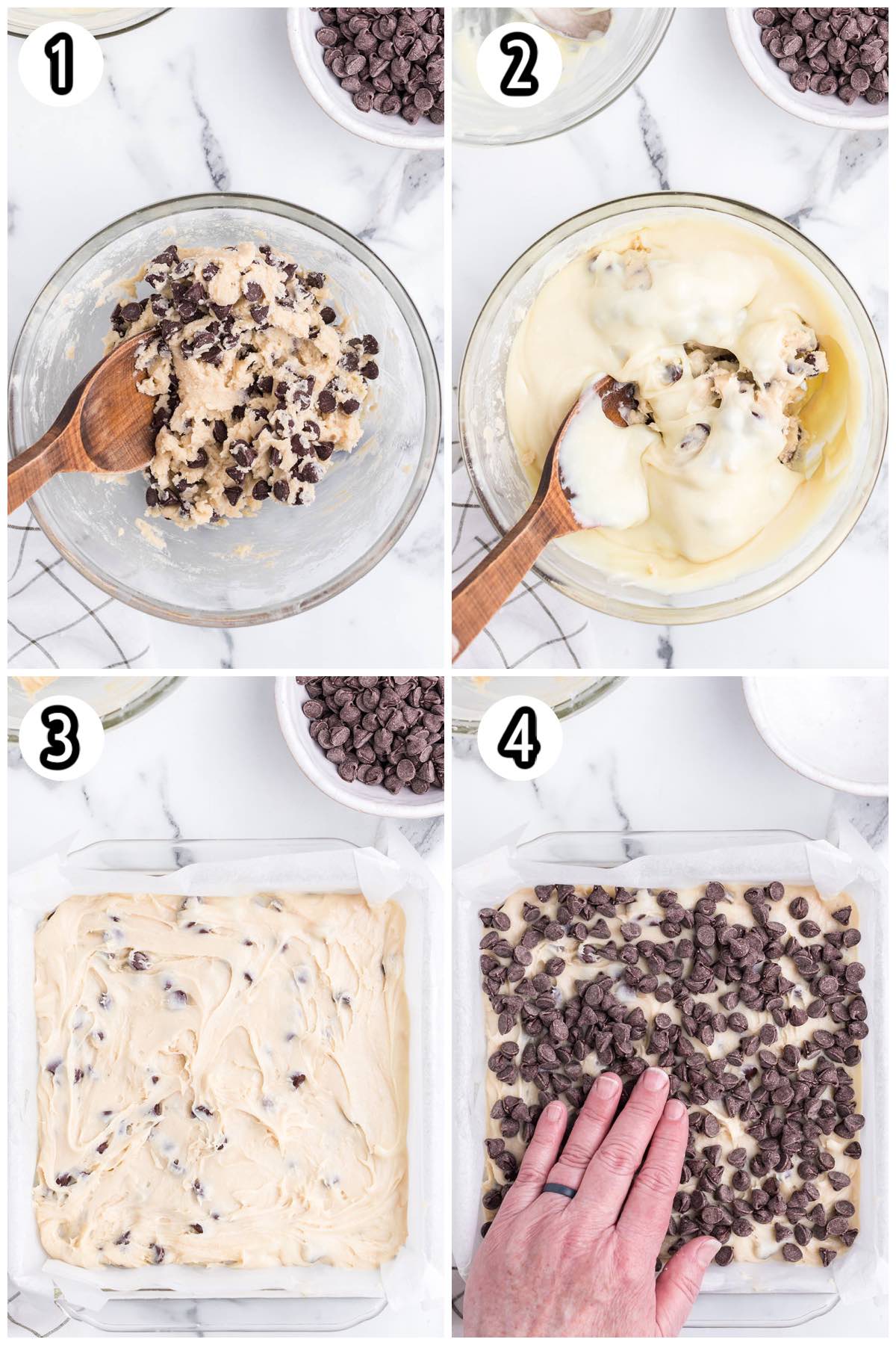 cookie dough fudge collage process