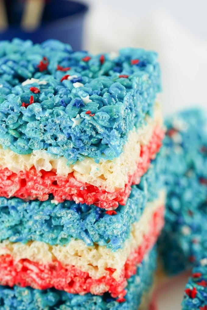 4th of July Rice Krispie Treats - Princess Pinky Girl