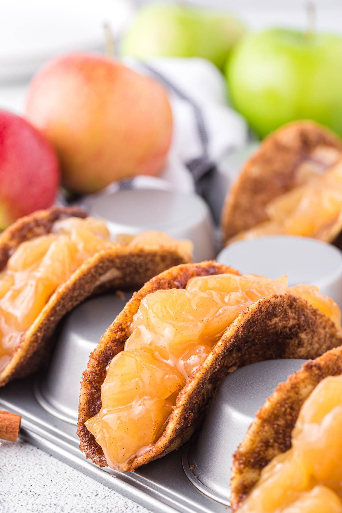 Apple Pie Tacos with apple pie filling