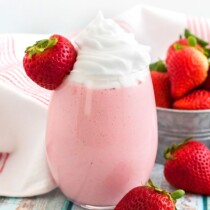 boozy strawberry milkshake featured image