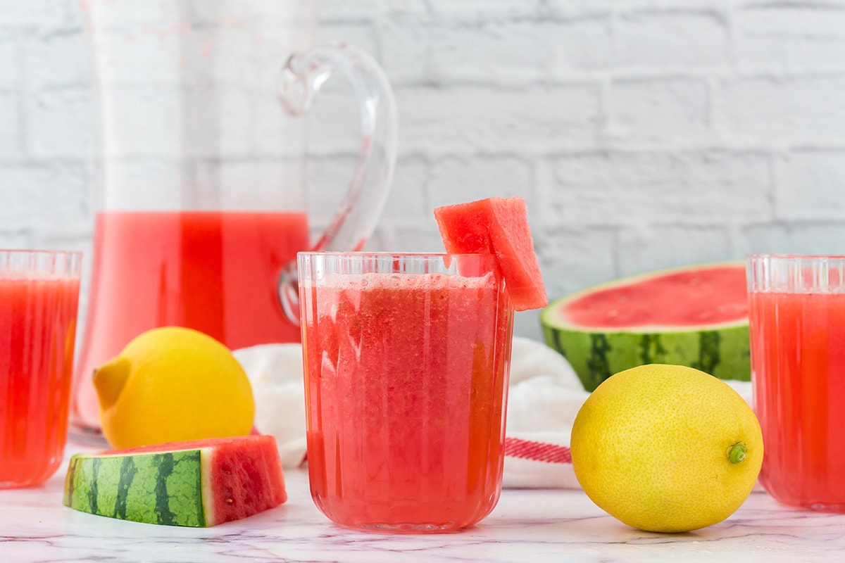 Watermelon Lemonade in a glass