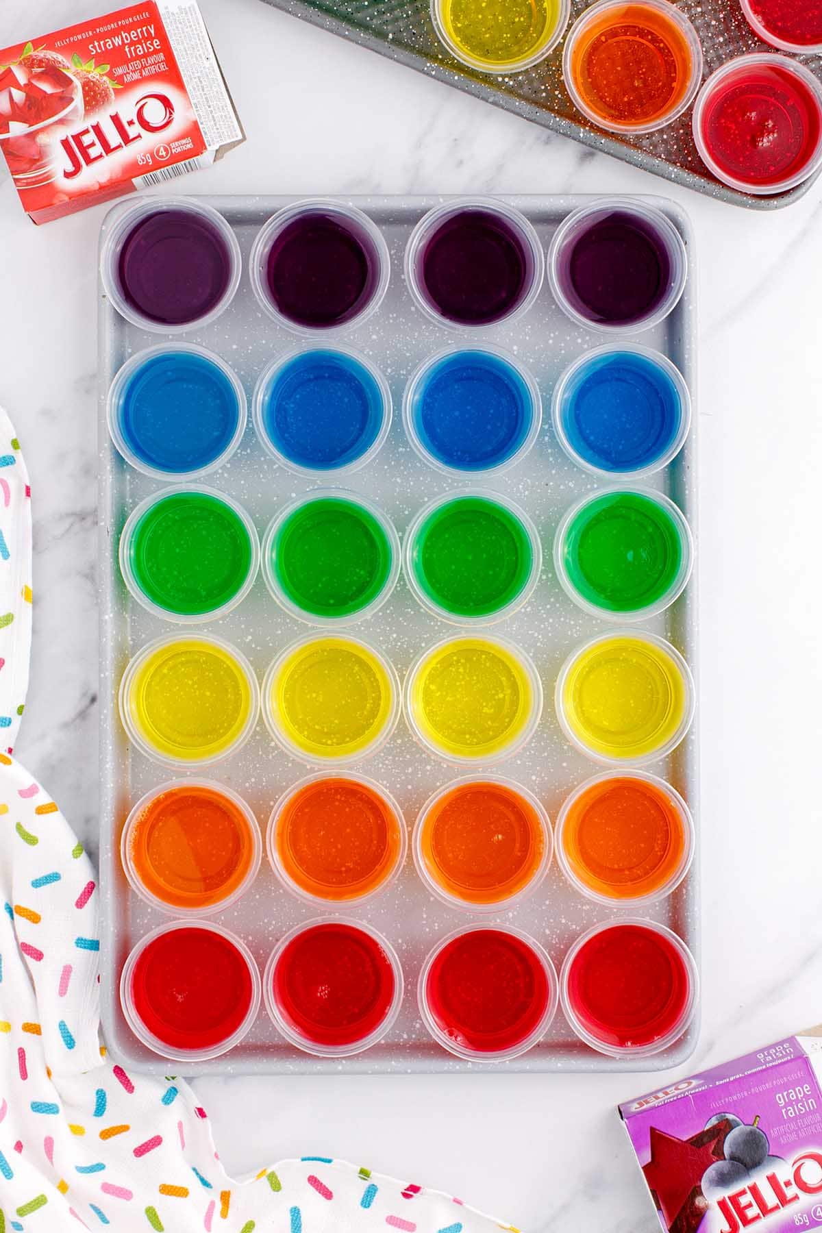jello shooters in a tray