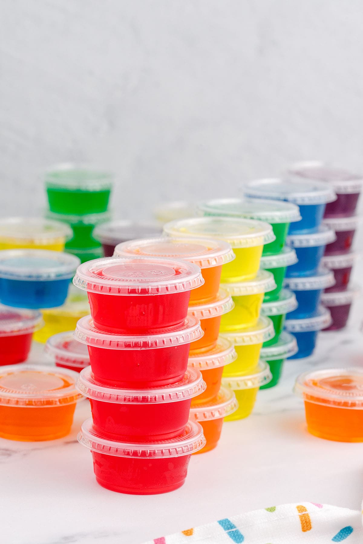 colorful jello shooters