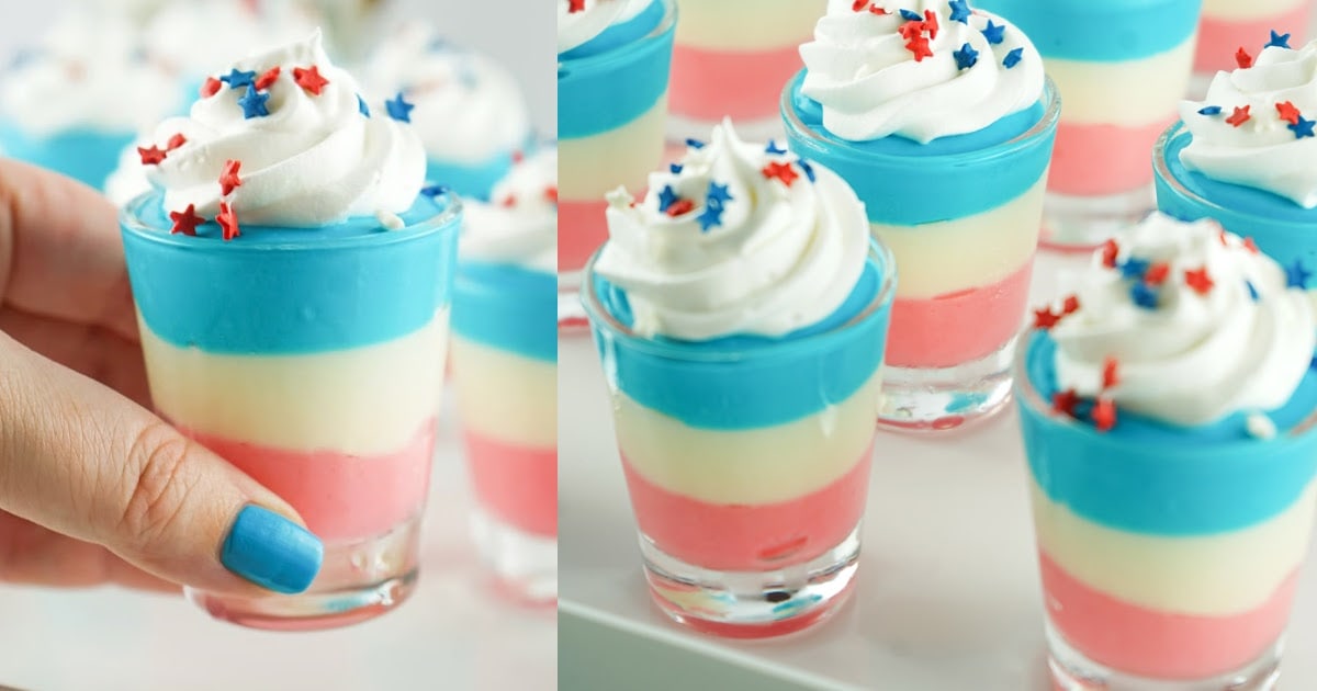 Red White and Blue Pudding Shots