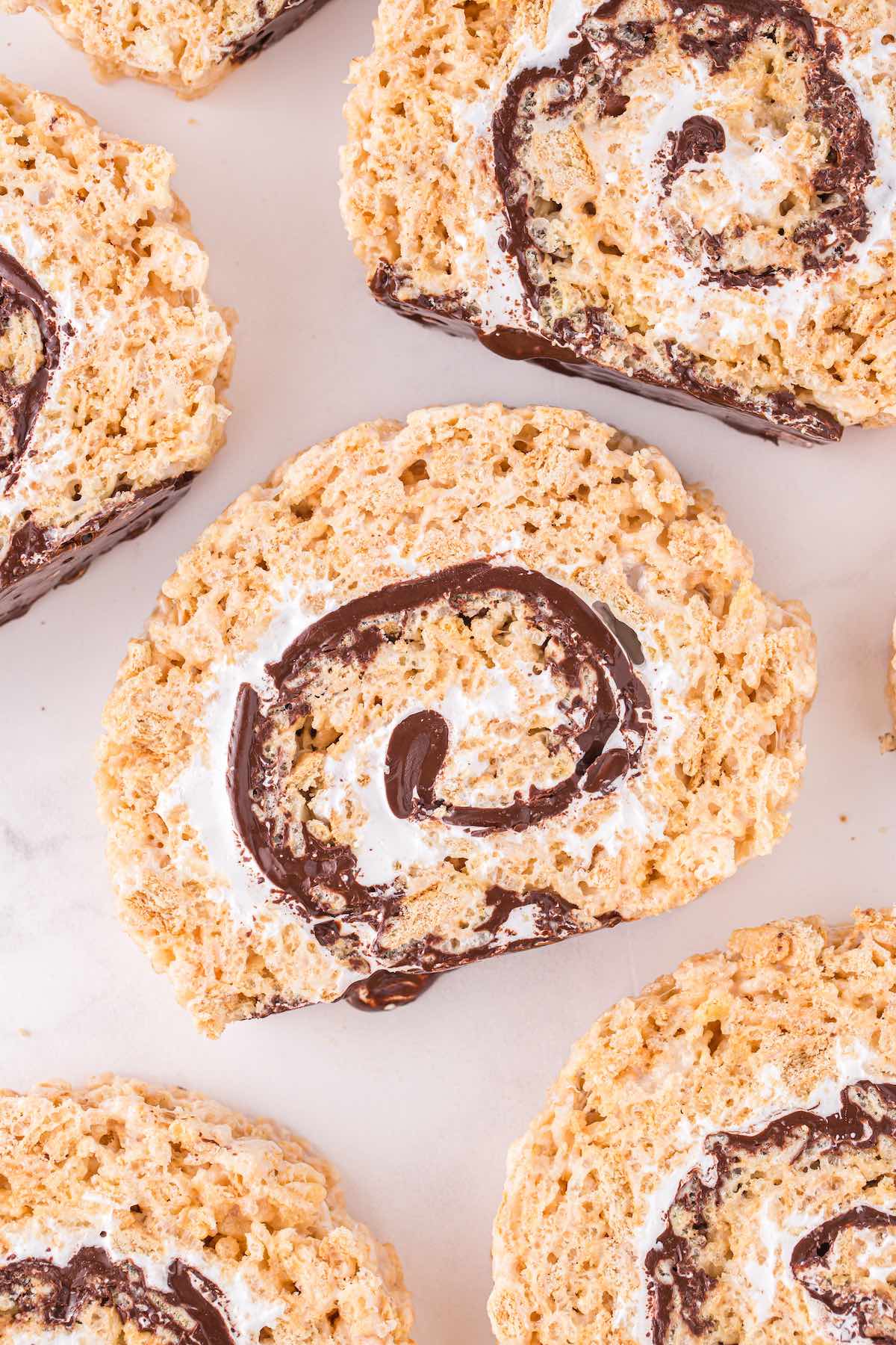 Rolled S'mores Rice Krispie Treats