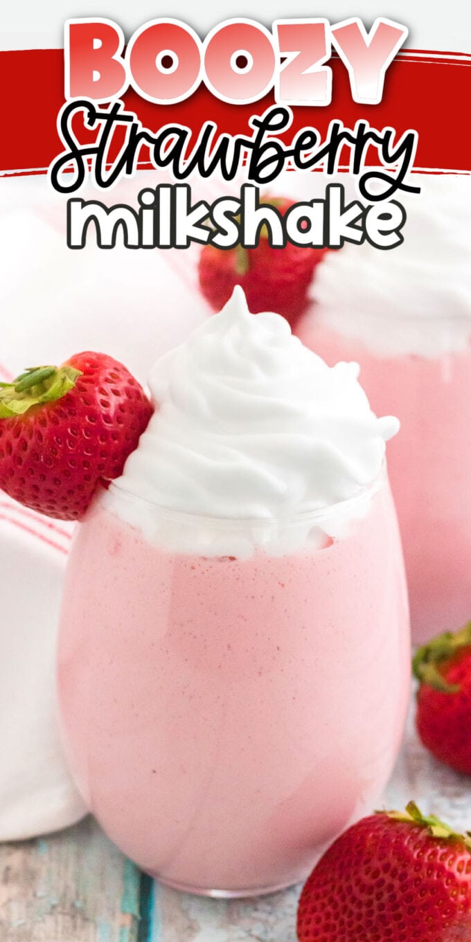 Boozy Strawberry Milkshake pinterest