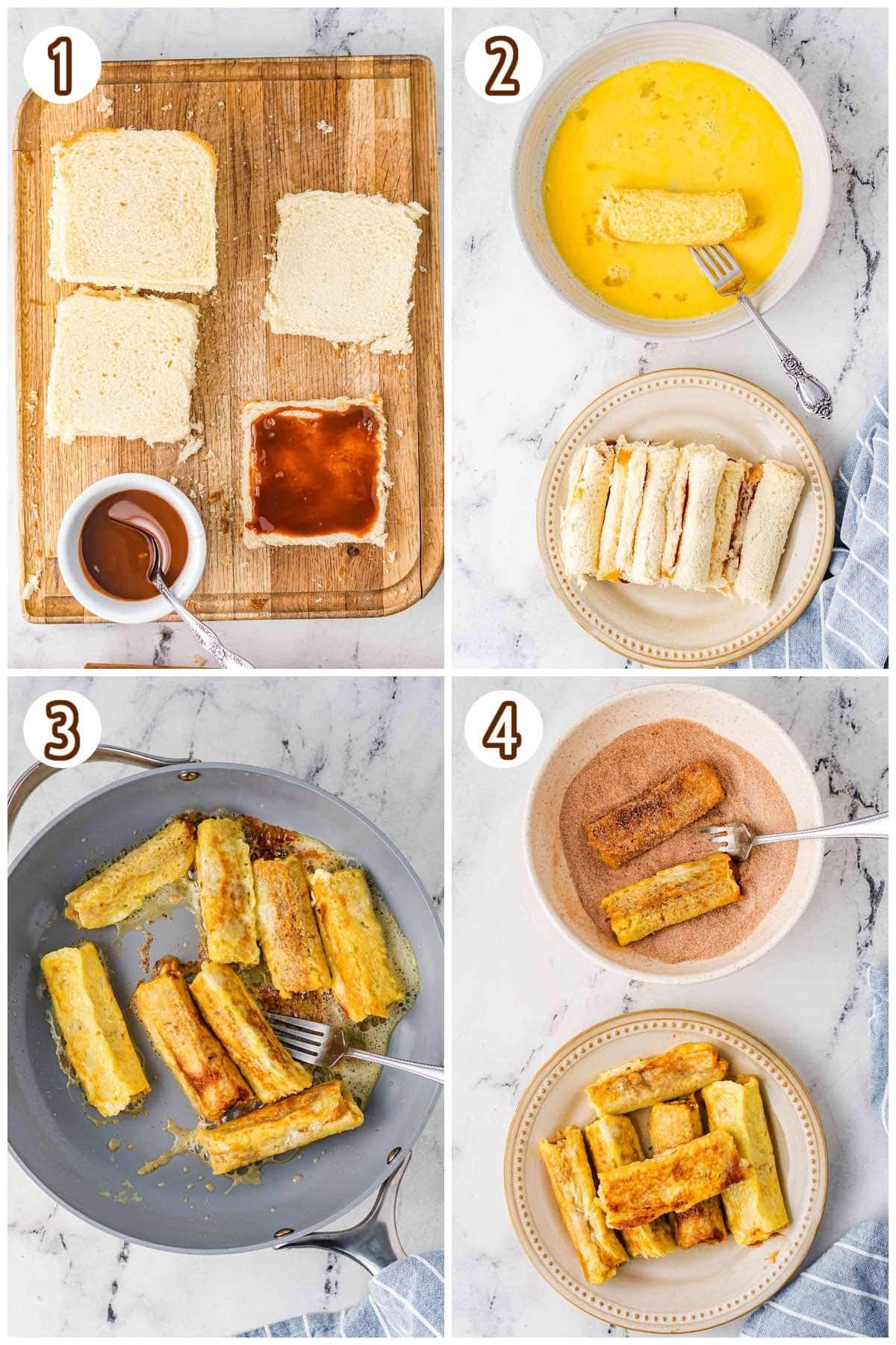 collage Churro French Toast Rolls