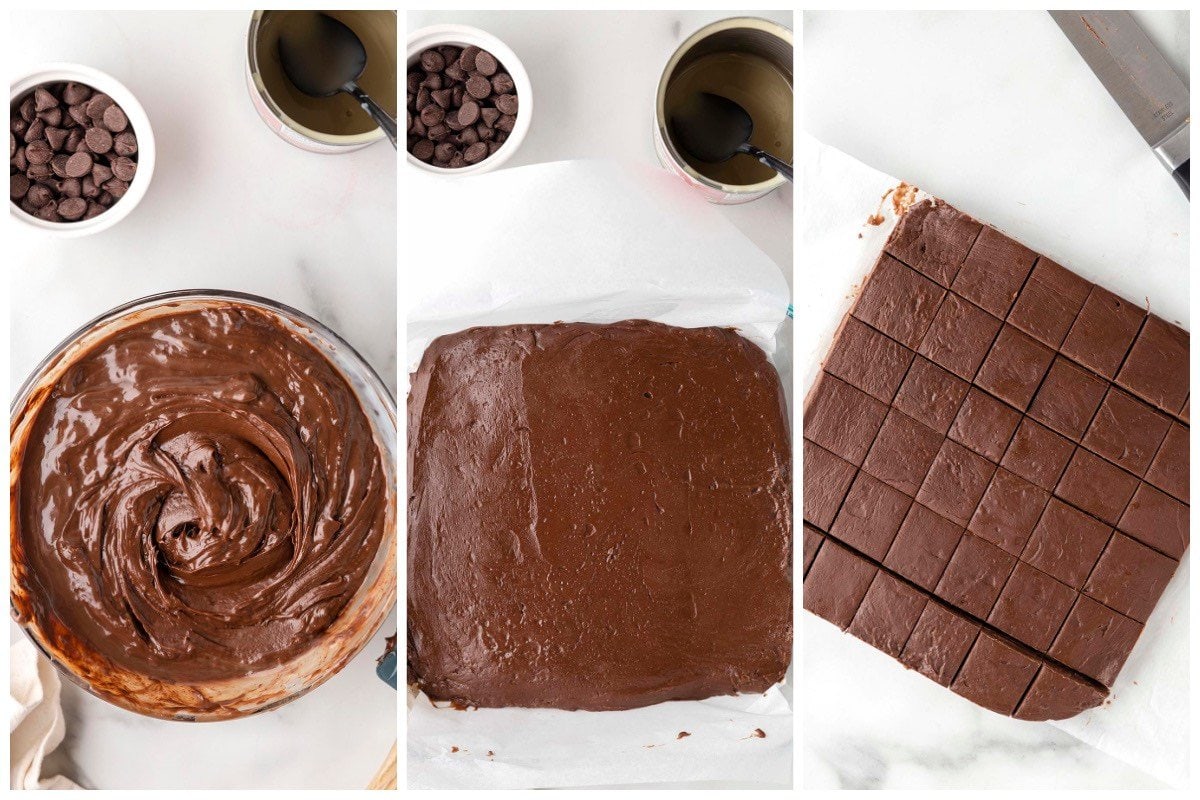 collage process chocolate fudge