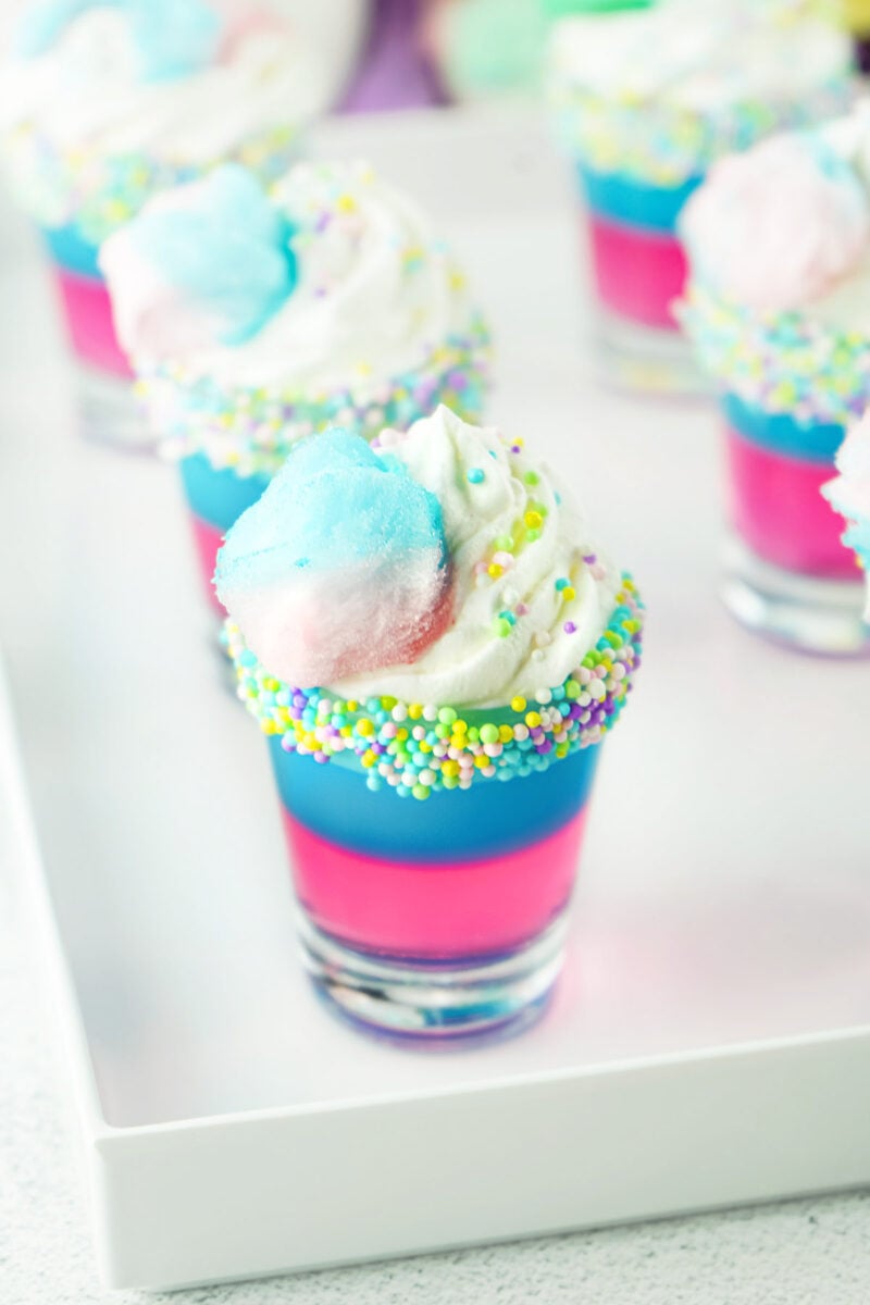 Cotton Candy Jello Shots - Princess Pinky Girl