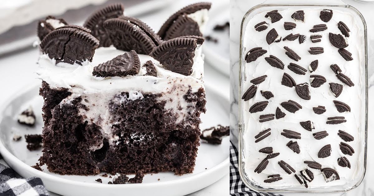 Oreo Poke Cake [princesspinkygirl.com]