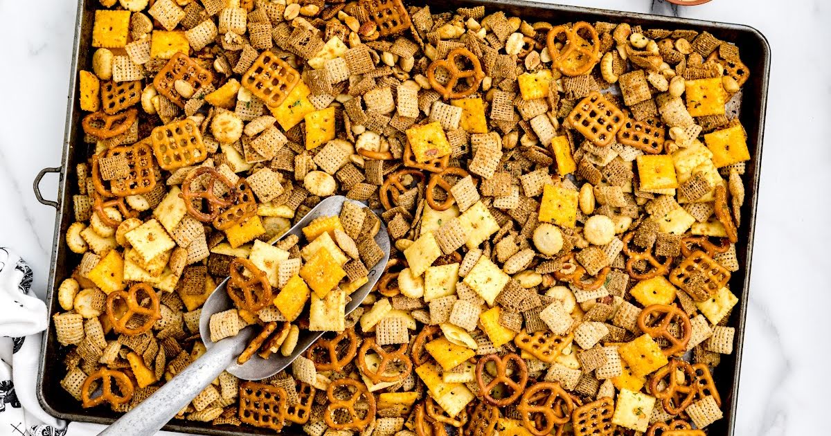 Spicy Ranch Chex Mix. - Half Baked Harvest