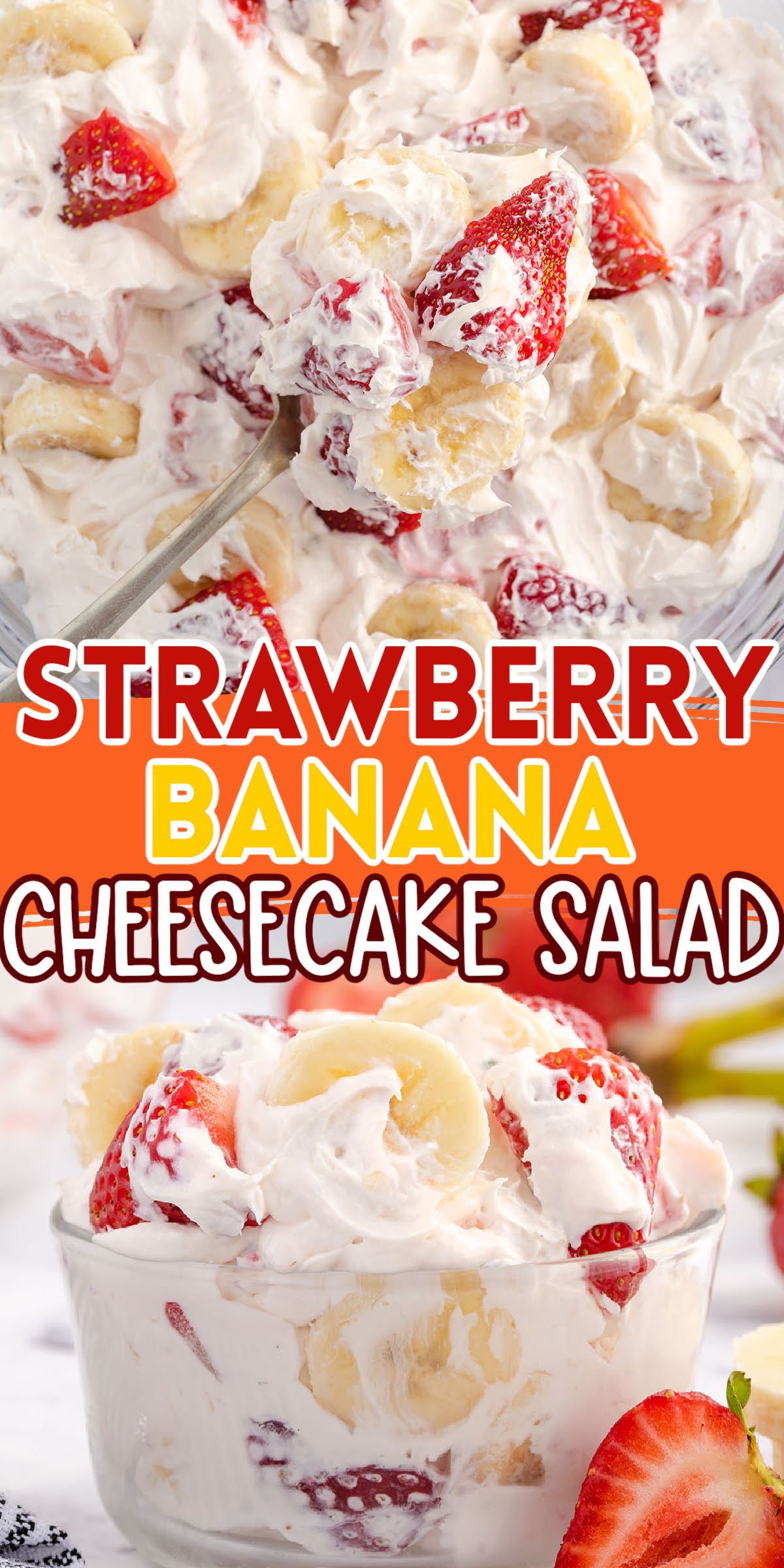 Banana Strawberry Cheesecake Salad pinterest