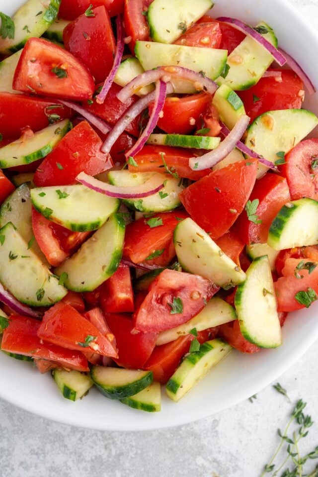 Tomato Cucumber Salad Princess Pinky Girl