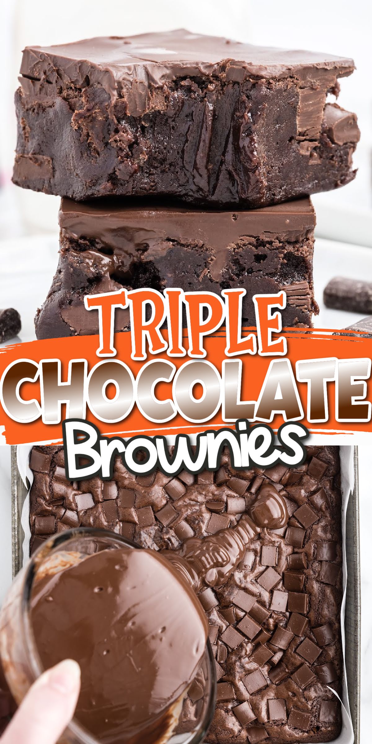 Triple Chocolate Brownies pinterest