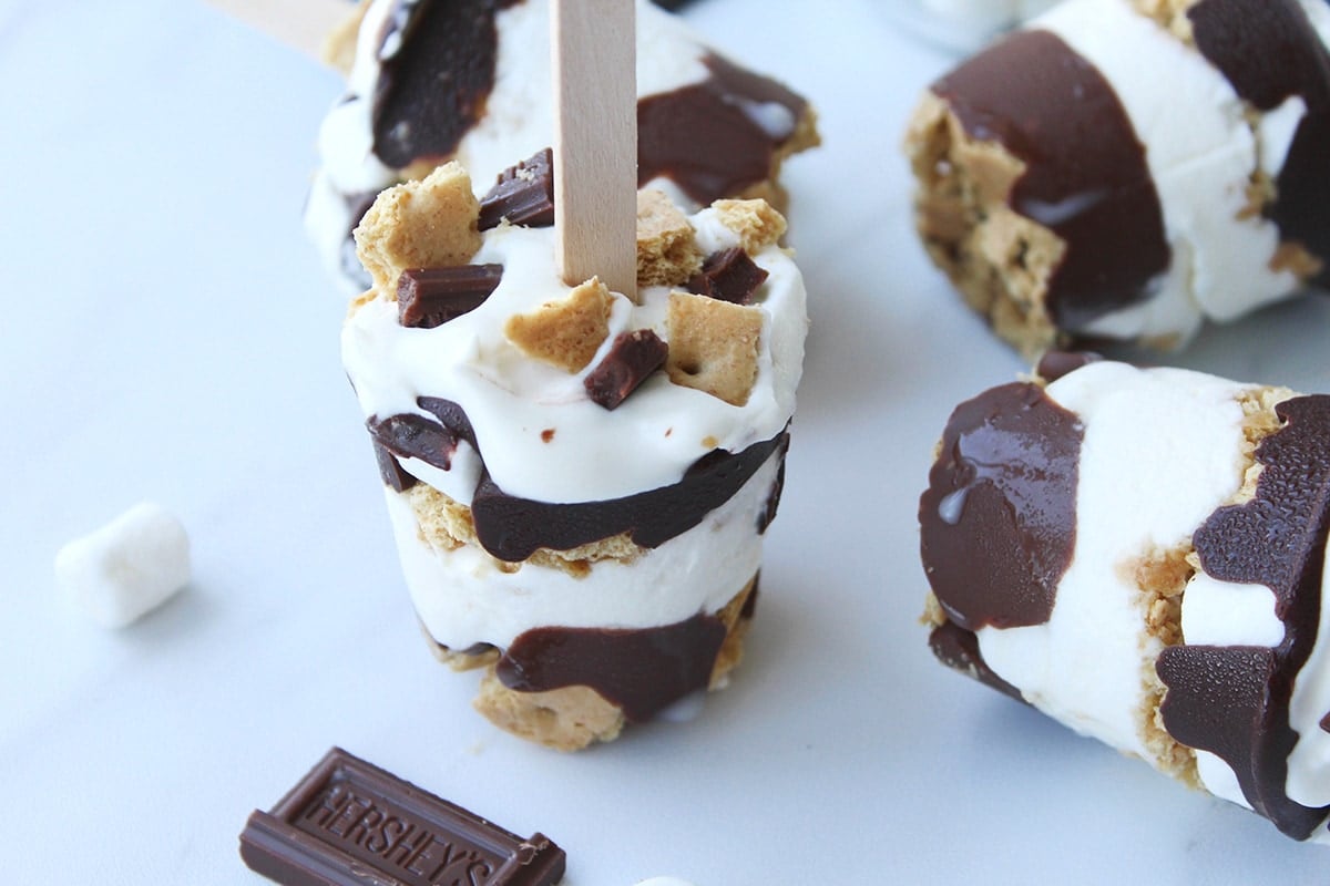Layered S'mores Pops
