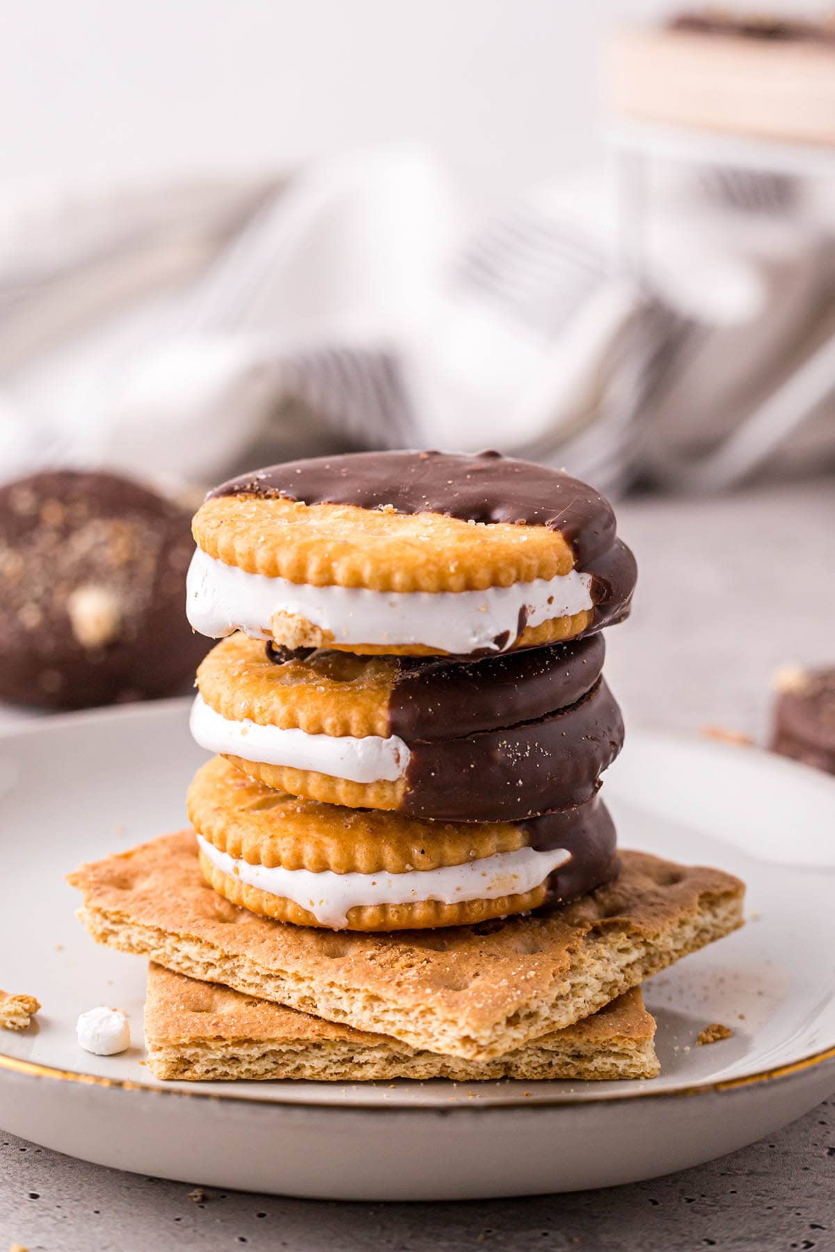 stacked smores crackers