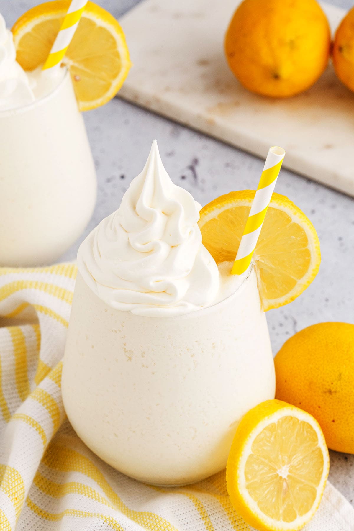 tiktok whipped lemonade with whipped cream on top