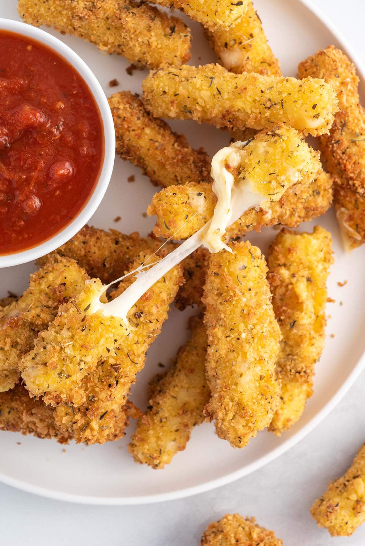 cheese sticks on a plate