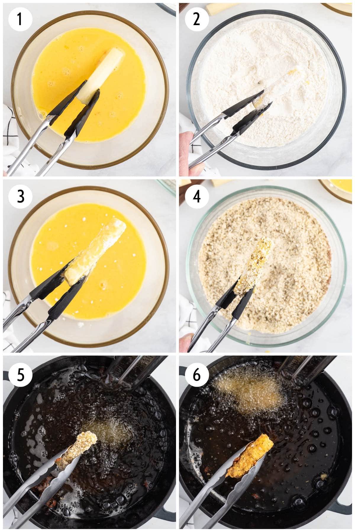 collage process cheese sticks