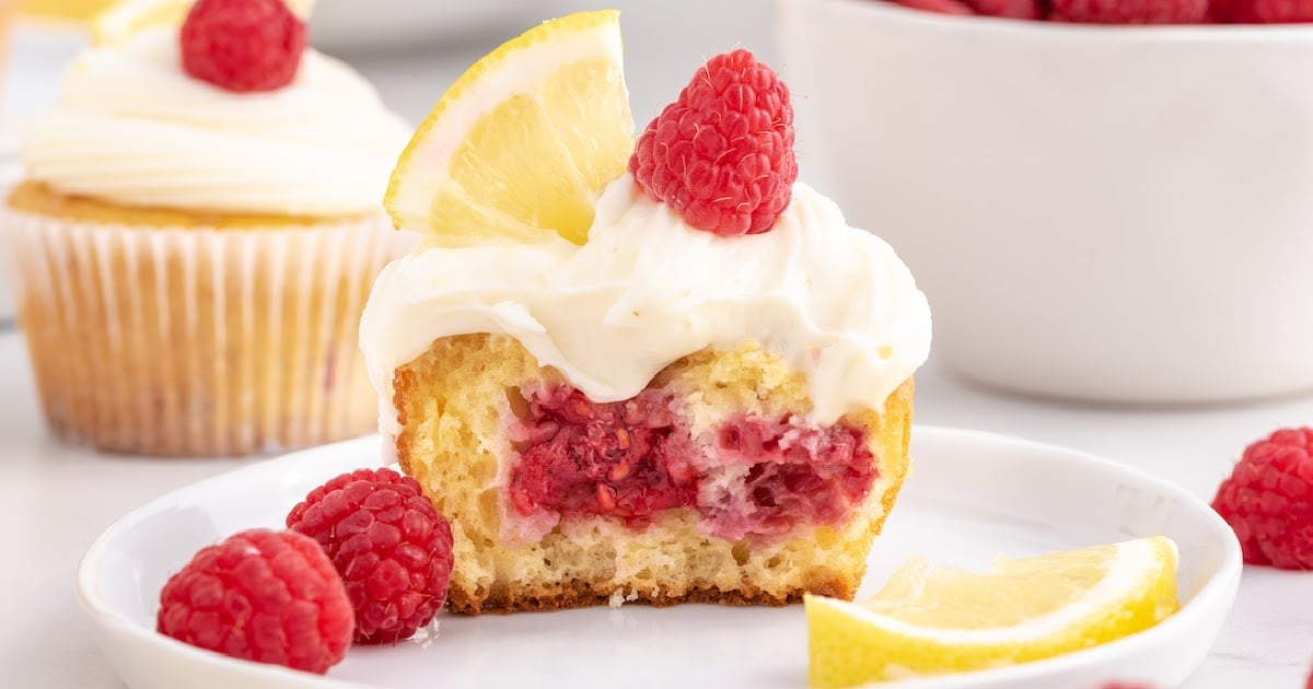 Papa's Cupcakes - Had a request for a new flavor Lemon Raspberry Cupcake.  Lemon cake with Raspberry compote (seedless) filling topped with lemon  buttercream. A nice springy flavor for this cold day!