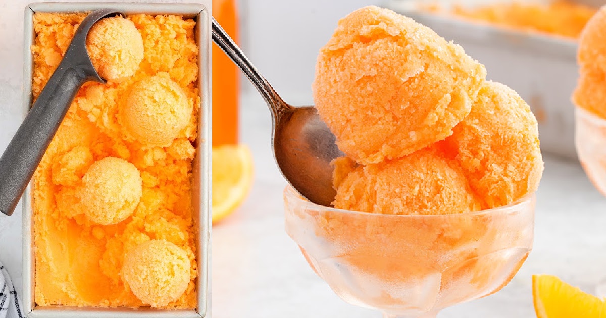 Orange sherbet recipe discount for ice cream maker