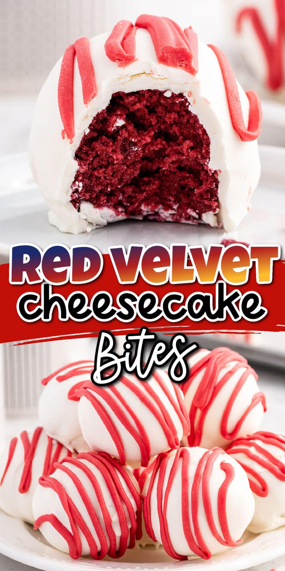 Red Velvet Cheesecake Bites pinterest