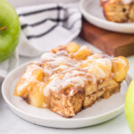 apple pie cinnamon roll breakfast bake featured image