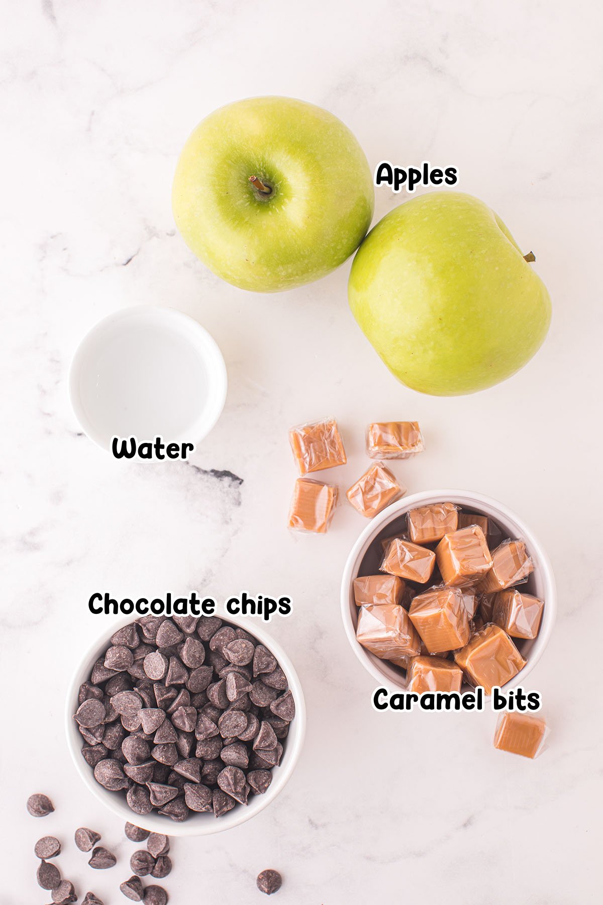 caramel apple slices ingredients. 