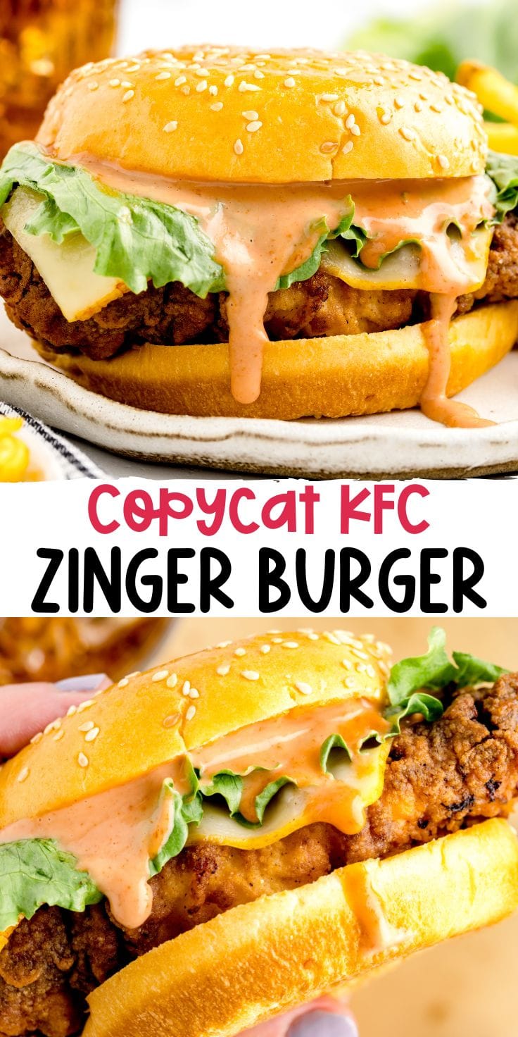 copycat kfc zinger burger pin.