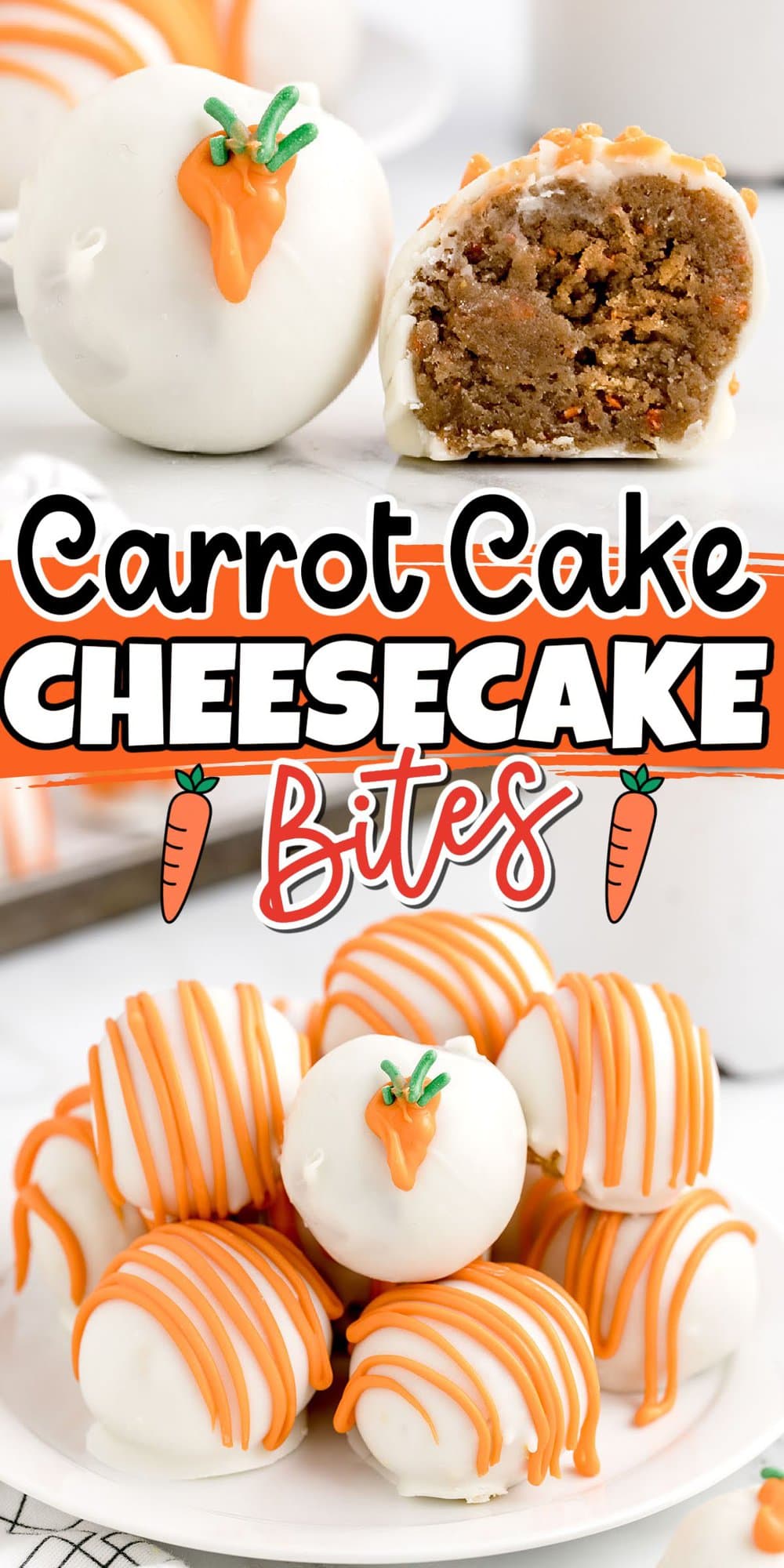 Carrot Cake Cheesecake Bites pinterest