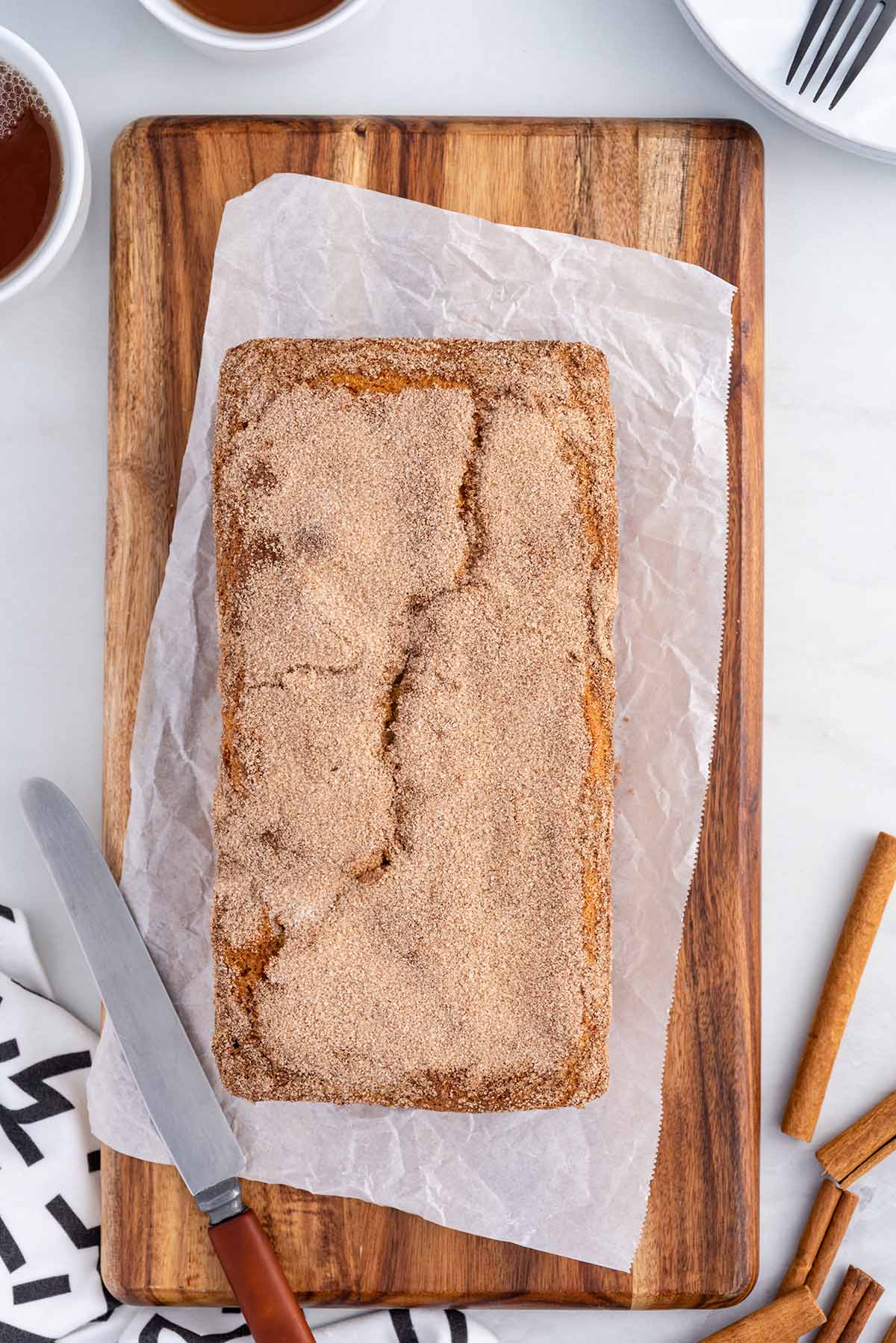  aloaf of Cinnamon Swirl Quick Bread