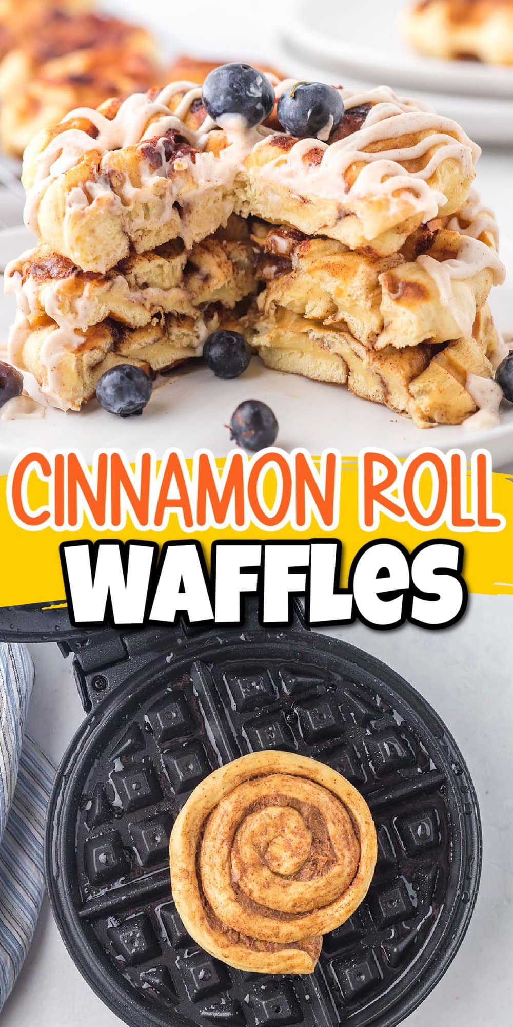 Cinnamon Roll Waffles pinterest