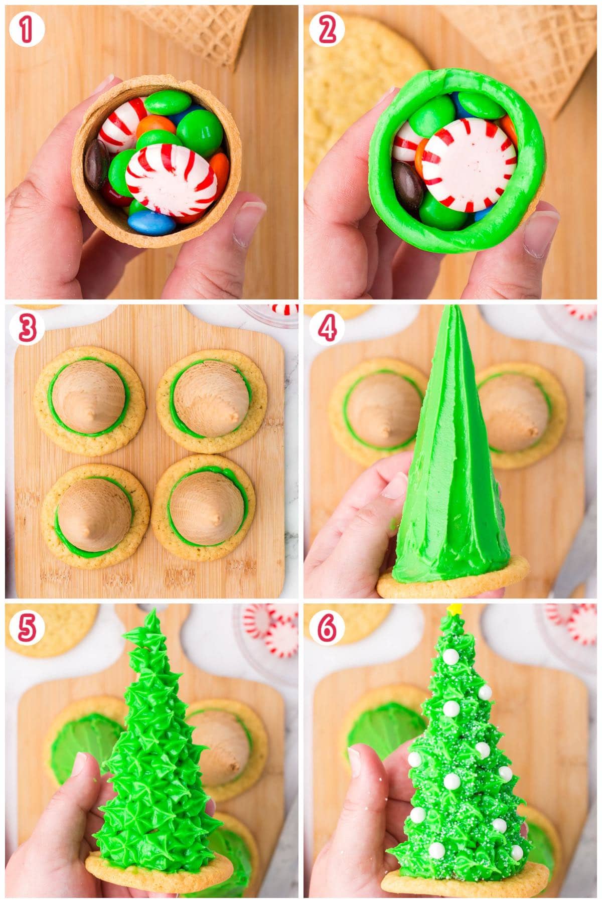 Candy Filled Christmas Trees collage