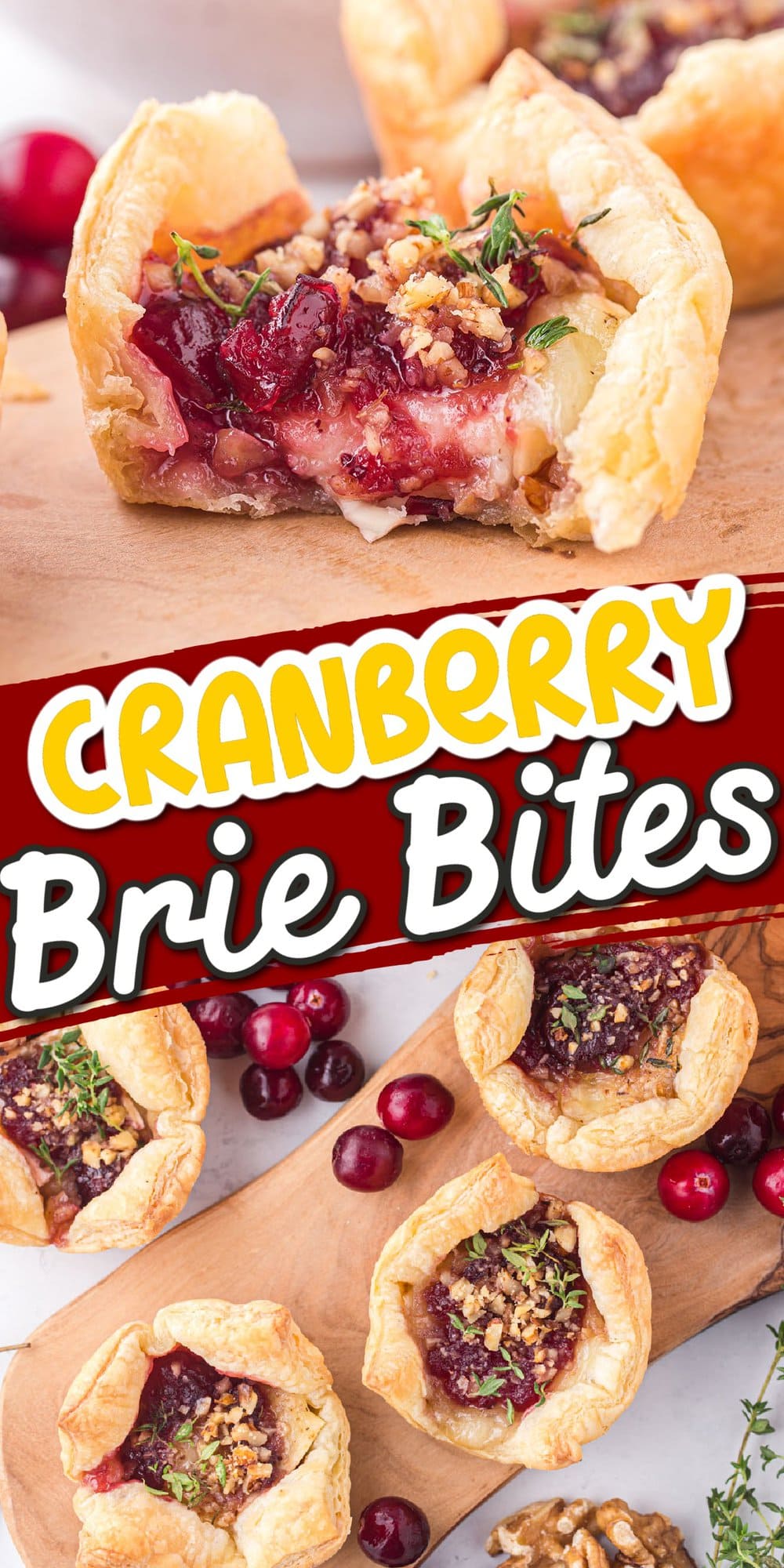 Cranberry Brie Bites pinterest