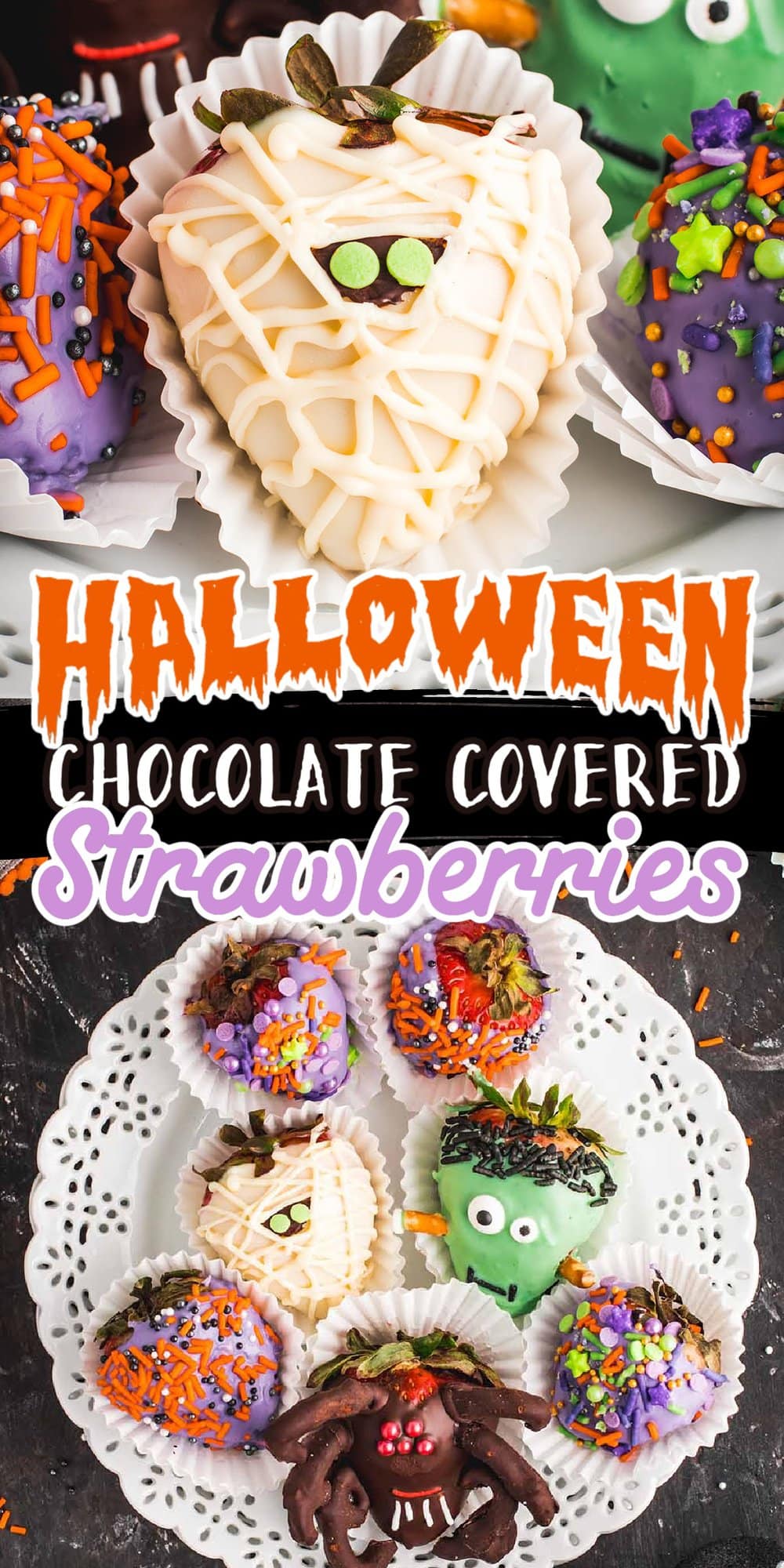 Halloween Chocolate Covered Strawberries pinterest