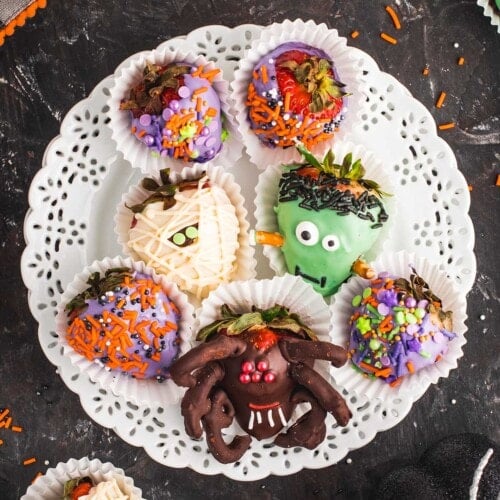 Halloween Chocolate Covered Strawberries - Princess Pinky Girl