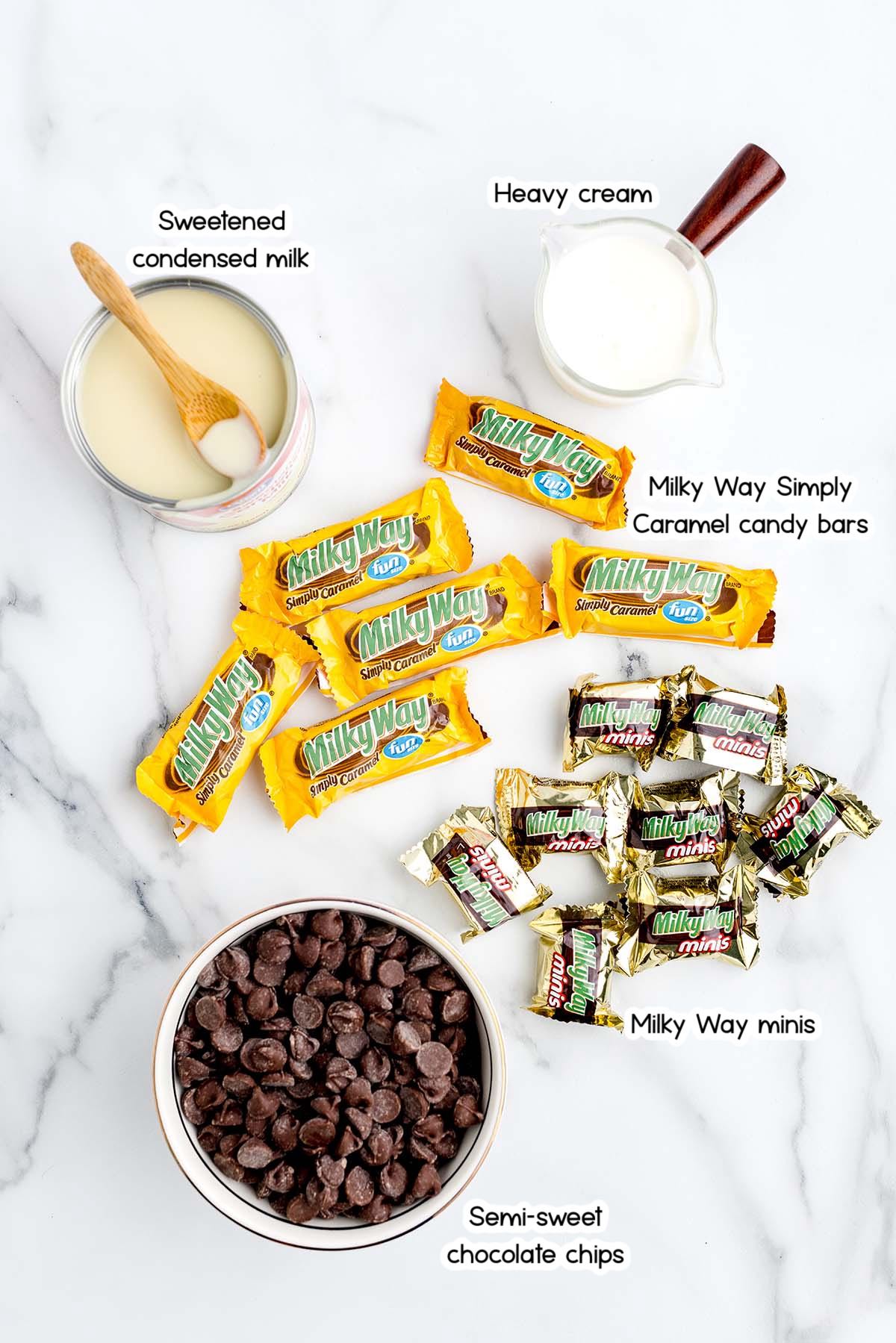 Milky Way Fudge ingredients