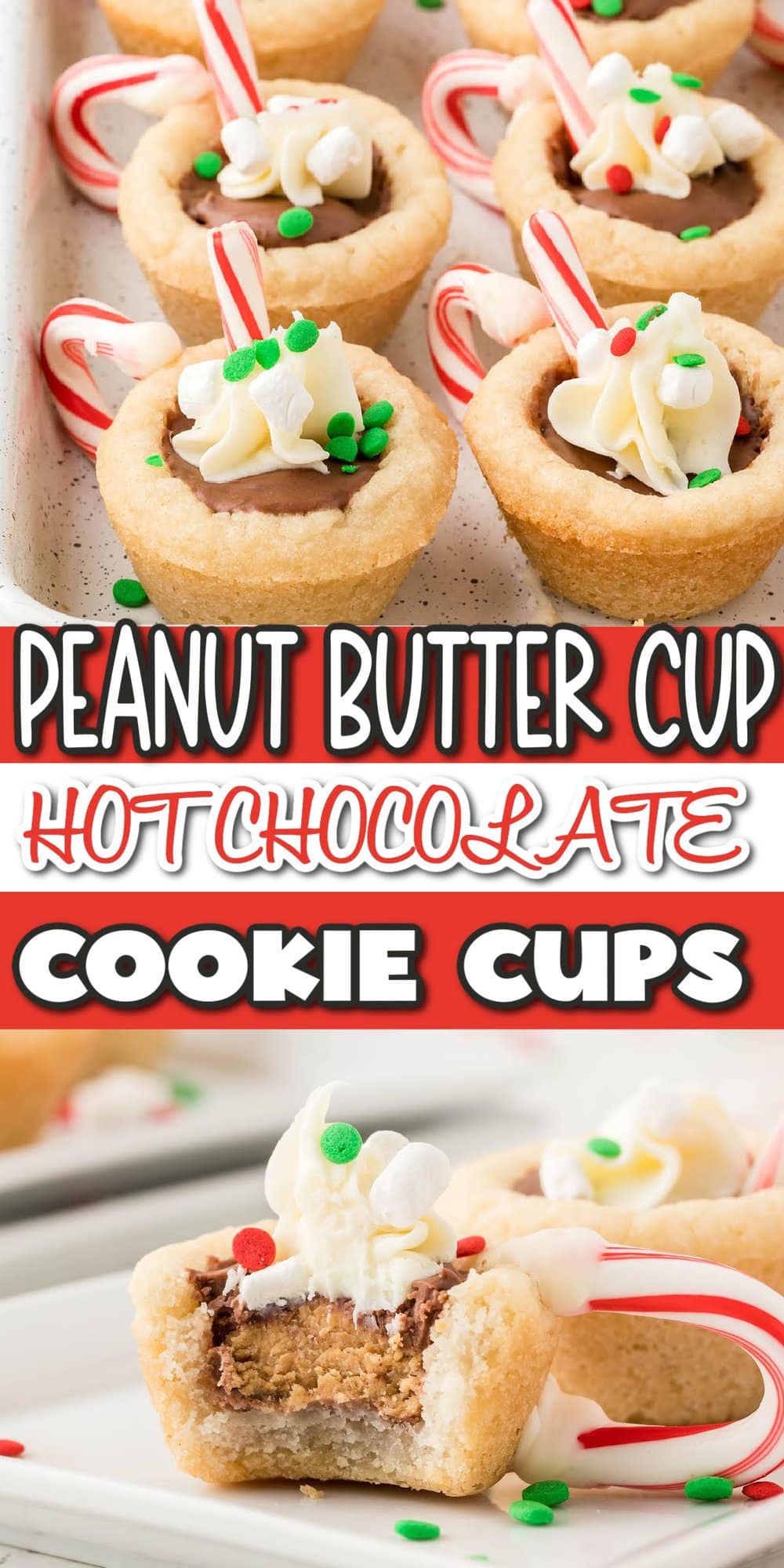 Peanut Butter Cup Hot Chocolate Cookie Cups pinterest