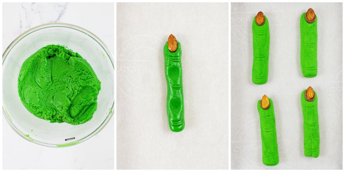 Creepy Witch Finger Cookies collage