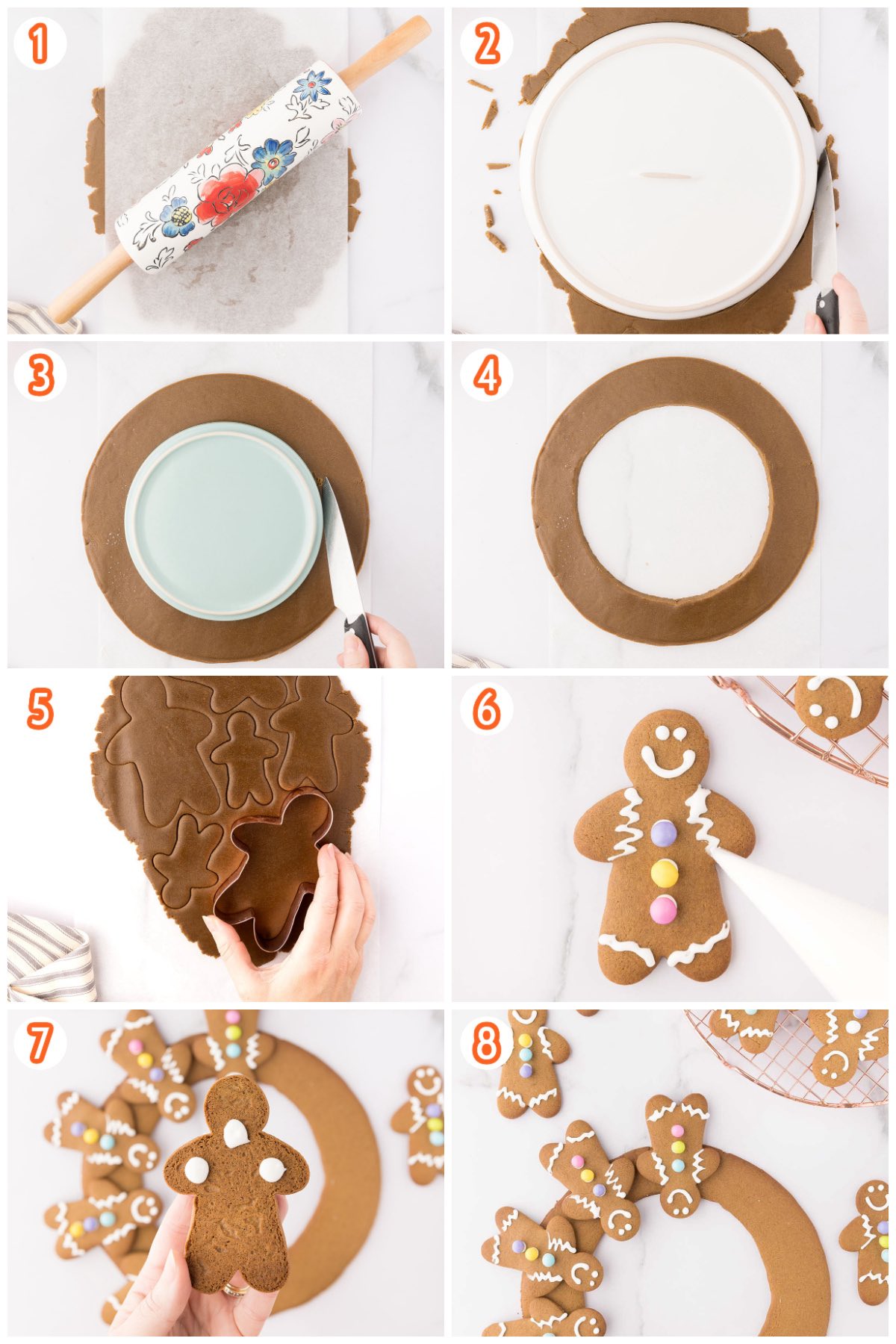 collage gingerbread wreath