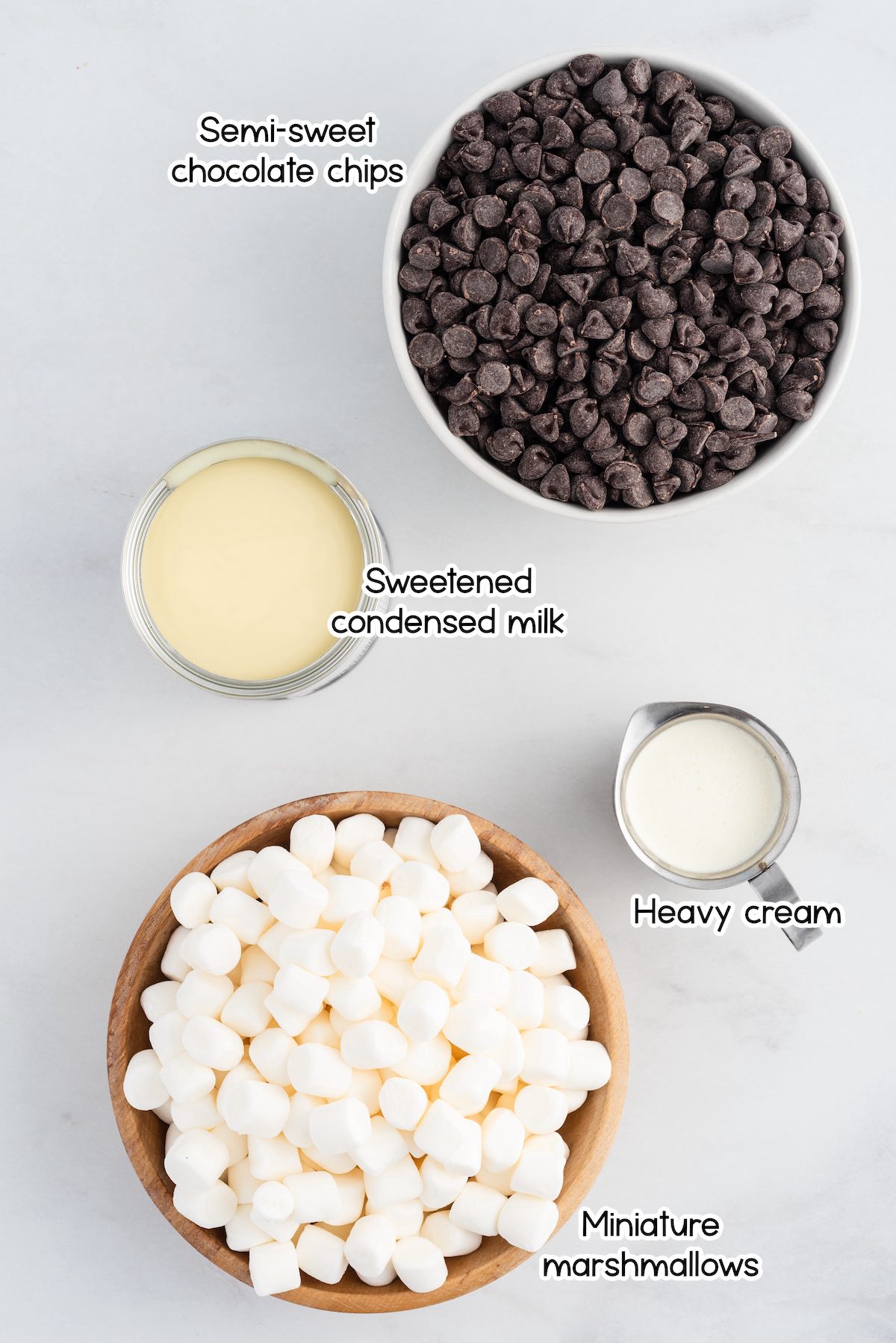 marshmallow fudge ingredients image