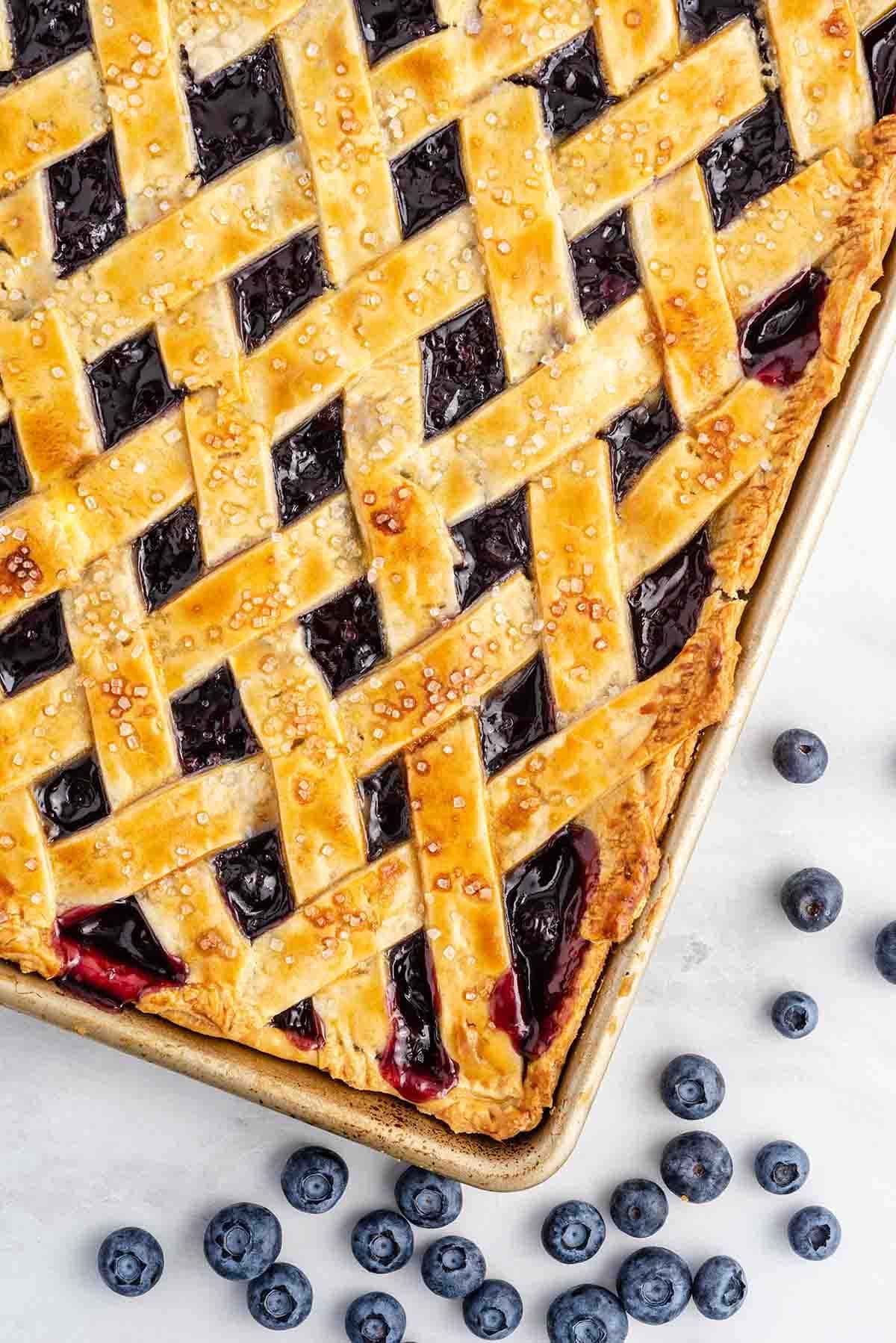 blueberry slab pie