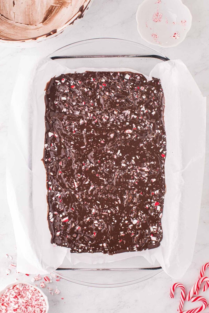 step 4 Candy Cane Brownies