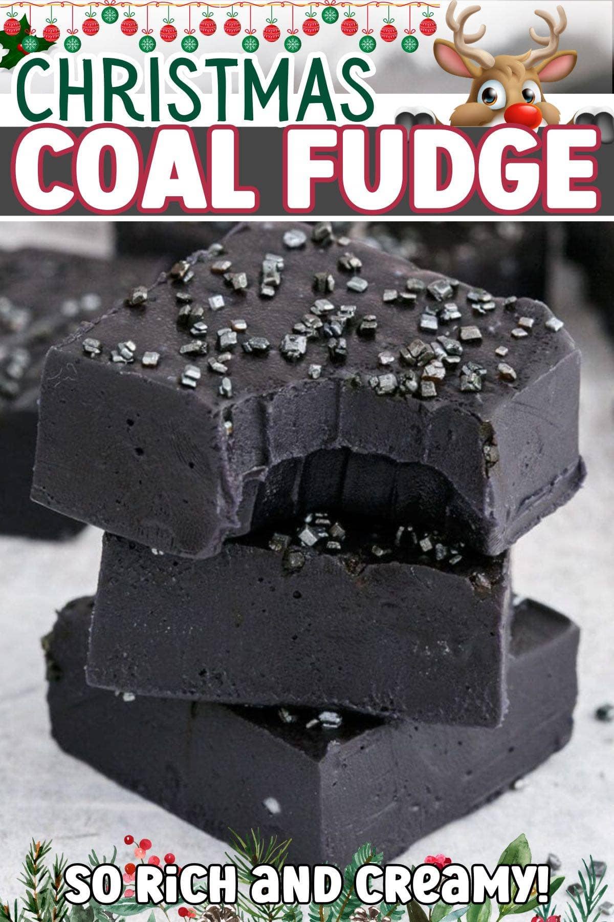 christmas coal fudge pin.