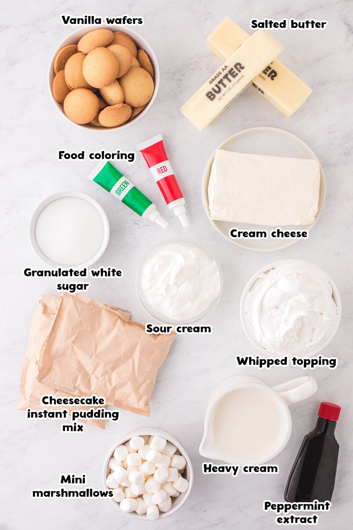 Christmas Lasagna ingredients