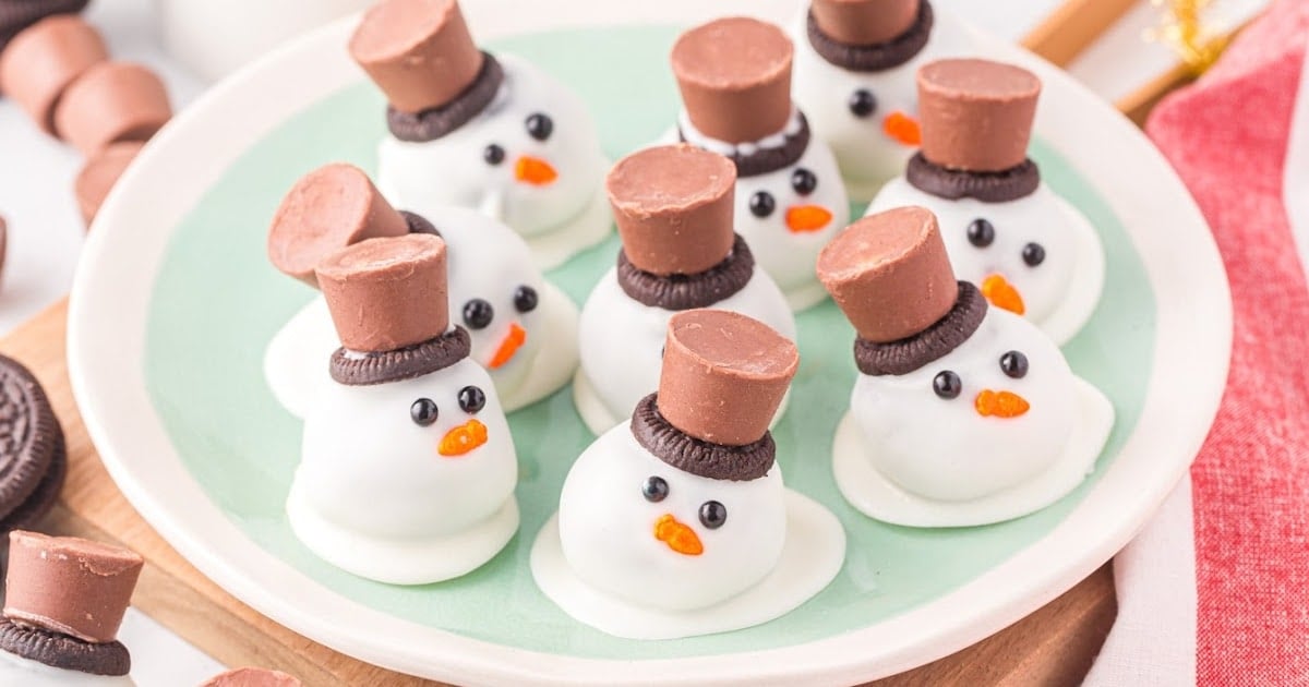 Melted Snowman Oreo Balls