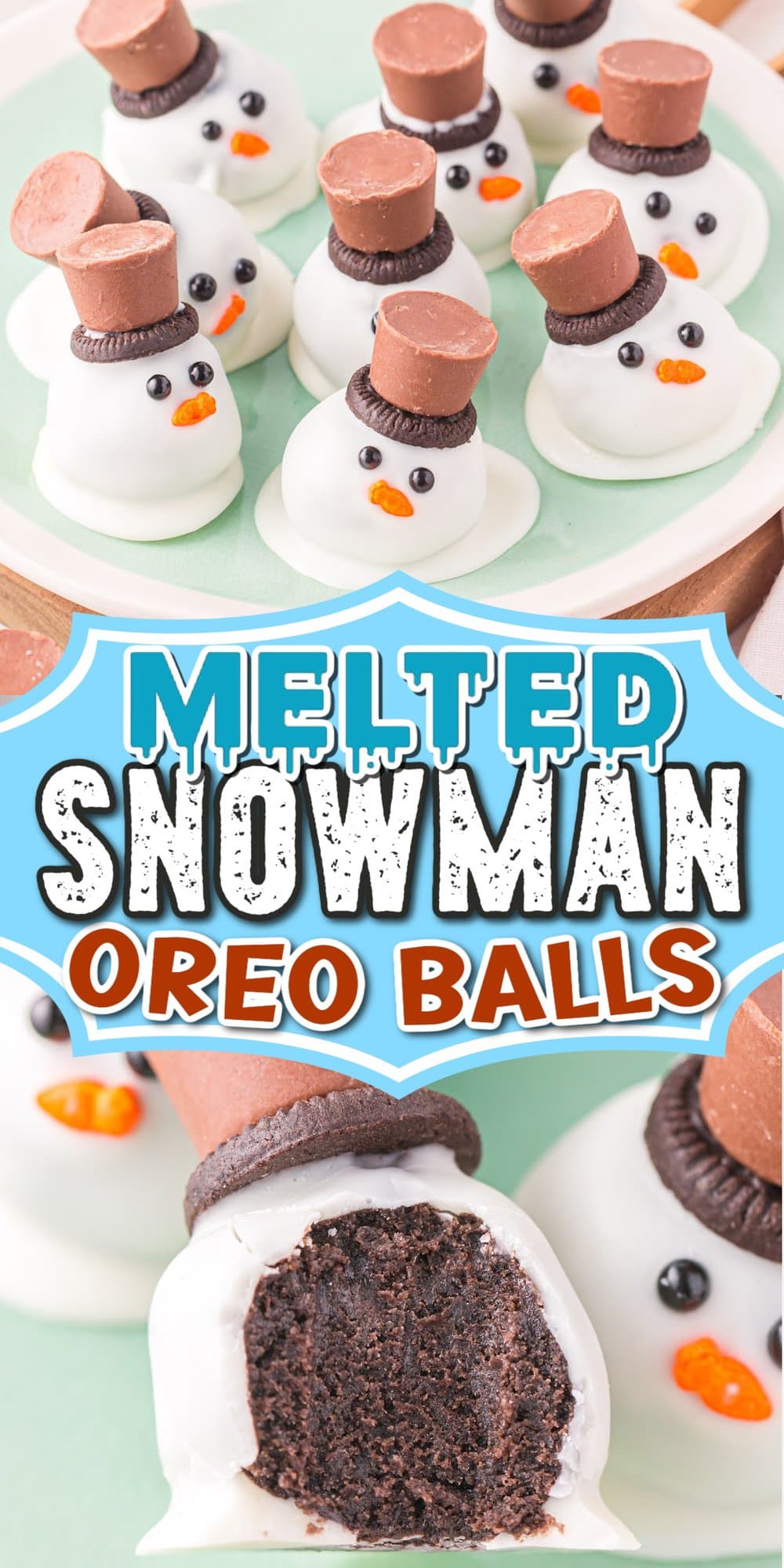 Melted Snowman Oreo Balls pinterest
